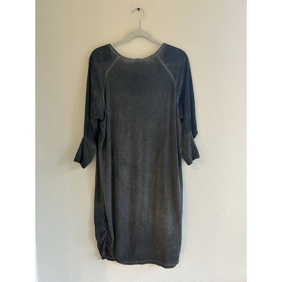 NÜ Denmark Silk Viscose Blend Tunic Dress Whimsical Goth Zippers L - Picture 2 of 6